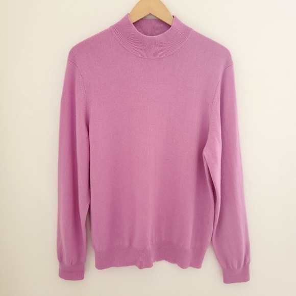 Charter Club Sweaters - Charter Club 100% Cashmere Pink Mockneck Sweater
